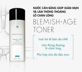 Nước Hoa Hồng SkinCeuticals Blemish Age Toner - Trẻ Hóa Da, Làm Sáng và Cân Bằng Da - Dành Cho Mọi Loại Da, Chai 200ml