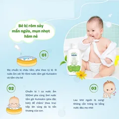 Nước tắm gội cho bé Kutieskin 200ml - Lành tính, không paraben, làm sạch da và tóc, dịu nhẹ cho trẻ sơ sinh, không cần tráng lại với nước.