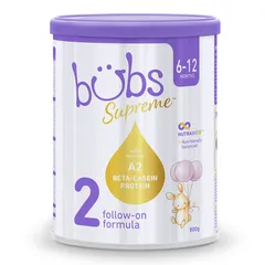 Sữa Bubs Supreme 2 cho bé từ 6-12 tháng - Dinh dưỡng A2 tự nhiên, hỗ trợ phát triển toàn diện, 800g