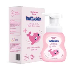 Sữa Tắm Gội Cho Bé Kutieskin 200ml - Hương Thơm Ngọt Ngào, Làm Sạch Dịu Nhẹ & Ngăn Ngừa Hăm, Rôm, Mẩn Ngứa