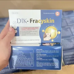 Viên uống Dik-Fracyskin - Hỗ trợ đẹp da, tóc, móng chắc khỏe với L-cystine, vitamin C, kẽm gluconate - Hộp 60 viên