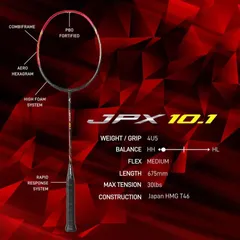 Vợt cầu lông Mizuno JPX 10.1 - Vợt tốc độ cao cho người chơi trung bình, thiết kế mạnh mẽ, linh hoạt và công nghệ chống rung tối ưu
