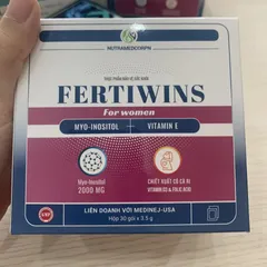 Gói Uống Fertiwins For Women - Hỗ Trợ Tăng Khả Năng Thụ Thai và Cải Thiện Chất Lượng Trứng - Hộp 30 Gói Dinh Dưỡng cho Phụ Nữ