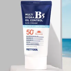 Kem Chống Nắng Kiềm Dầu Pretty Skin Multi Hydra B5 Oil Control SPF50+ - Bảo Vệ Da Nhạy Cảm Tối Ưu với 9 Màng Lọc UVA/UVB