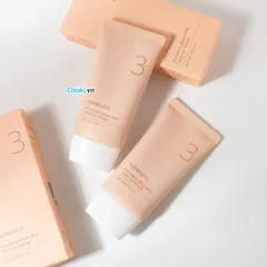 Kem Chống Nắng Nâng Tone Numbuzin No.3 Porcelain Base-skip Beige SPF50+ - Bảo Vệ Da Toàn Diện, Dưỡng Sáng Mịn Màu Da