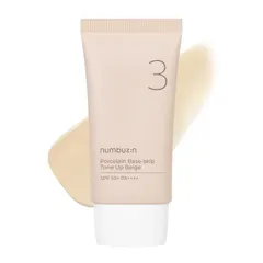 Kem Chống Nắng Nâng Tone Numbuzin No.3 Porcelain Base-skip Beige SPF50+ - Bảo Vệ Da Toàn Diện, Dưỡng Sáng Mịn Màu Da