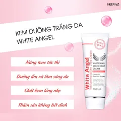 Kem Dưỡng Trắng Da Mặt White Angel Skinaz 70g - Hỗ Trợ Dưỡng Ẩm, Làm Mờ Thâm Sạm, Chất Kem Mịn, Dễ Dàn Giao