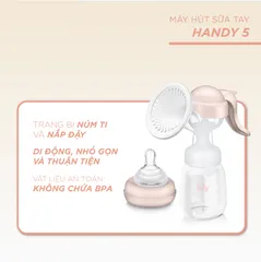 Máy Hút Sữa Bằng Tay Fatzbaby Handy 5 FB1011HY - Giải Quyết Dư Sữa Hiệu Quả Với Phễu Silicon Mềm Dẻo, Tiện Lợi Cho Mẹ
