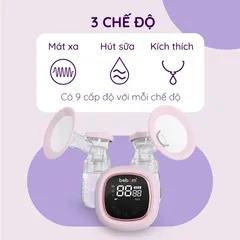 Máy Hút Sữa Điện Đôi Beborn BP01 - Bình Đựng PP Không BPA, Pin 2000mAh, 3 Chế Độ, Dễ Sử Dụng, Hỗ Trợ Mẹ Nuôi Dưỡng Bé