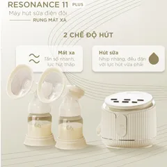 Máy Hút Sữa Điện Đôi Fatzbaby Resonance 11 Plus FB1230BT - Thiết Kế Êm Ái, Pin 2500mAh, Kích Thích Tiết Sữa Tối Ưu