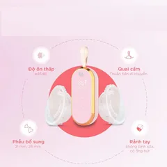 Máy Hút Sữa Điện Đôi Rảnh Tay Fatzbaby Resofree 5 FB1380VN - Pin 2200mAh, 12 Cấp Độ, Độ Ồn Dưới 45dB, Tiện Lợi Khi Sử Dụng