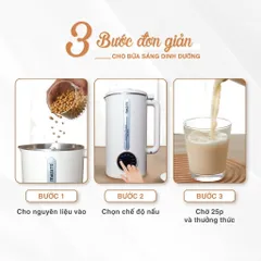 Máy Làm Sữa Hạt Chống Trào MsLove Masuto 1L, Cảm Ứng, 10 Chương Trình Tự Động, Dành Cho Gia Đình 2-4 Người Sử Dụng