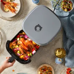 Nồi Chiên Không Dầu Bear QZG-E16C5 Công Suất 1550W, Dung Tích 5 Lít, Bảng Điều Khiển Cảm Ứng Hiện Đại, Chiên Nướng Nhanh Chín