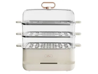 Nồi Hấp 3 Tầng Đa Năng Bear SB-NH12L 12L - Chế Độ Hấp Hải Sản, Thịt, Bánh Bao, Giữ Nhiệt Tự Động, Dễ Dàng Sử Dụng