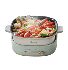 Nồi Lẩu Điện Đa Năng Bear DHG-D40F3 1500W Màu Xanh Mint - Thiết Kế Sang Trọng, Dung Tích Lớn 4 Lít, Dễ Dàng Vệ Sinh