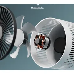 Quạt Tích Điện Để Bàn Oidire ODI-MF10A - Thiết Kế Hình Lá Quạt, 3 Chế Độ Gió, Âm Thanh Nhẹ Nhàng, Phù Hợp Cho Văn Phòng và Gia Đình