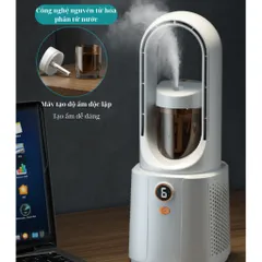 Quạt Tích Điện Phun Sương Không Cánh Melody MLD19 - Thiết Kế Sang Trọng, Đa Chức Năng, An Toàn Cho Trẻ Nhỏ và Thú Cưng