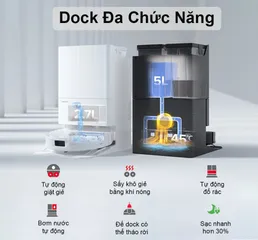 Robot Hút Bụi Lau Nhà Thông Minh Roborock Q Revo - Sạc Đa Năng 6in1, Lực Hút 5500Pa, Dọn Dẹp Thông Minh, Kết Nối Ứng Dụng