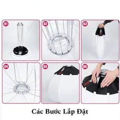 Softbox cầu ZSYB S65 - Phân tán ánh sáng tốt 65cm, Gấp gọn, Kim loại, Ngàm Bowen - Thiết bị chiếu sáng chuyên nghiệp