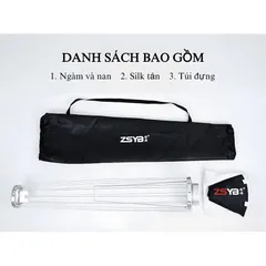Softbox cầu ZSYB S65 - Phân tán ánh sáng tốt 65cm, Gấp gọn, Kim loại, Ngàm Bowen - Thiết bị chiếu sáng chuyên nghiệp