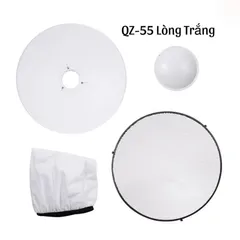 Tản sáng Beauty Dish QZ-55 Silver/White - Thiết bị ánh sáng đa chiều cho chụp ảnh chân dung và studio chất lượng cao