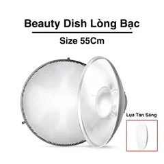 Tản sáng Beauty Dish QZ-55 Silver/White - Thiết bị ánh sáng đa chiều cho chụp ảnh chân dung và studio chất lượng cao
