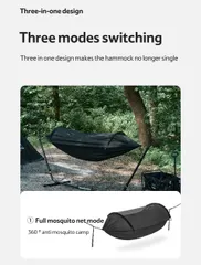 Võng Naturehike CNH22HJ001 Chống Lật & Muỗi cho 2 Người - Thiết Kế Đa Năng, Kích Thước Rộng, Chống Thấm Nước, Phụ Kiện Đầy Đủ