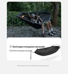 Võng Naturehike CNH22HJ001 Chống Lật & Muỗi cho 2 Người - Thiết Kế Đa Năng, Kích Thước Rộng, Chống Thấm Nước, Phụ Kiện Đầy Đủ