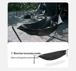 Võng Naturehike CNH22HJ001 Chống Lật & Muỗi cho 2 Người - Thiết Kế Đa Năng, Kích Thước Rộng, Chống Thấm Nước, Phụ Kiện Đầy Đủ