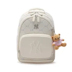 Balo Trẻ Em MLB Diamond Monogram Cute Bear NY Yankees 7ABKMD34N-50IVS Màu Ivory - Balo Chất Liệu Bền, Thiết Kế Đáng Yêu