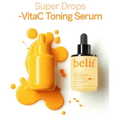 Serum Dưỡng Sáng Belif Super Drops Vita C - Toning Serum Chống Thâm, Phục Hồi Da, Lọ 30ml