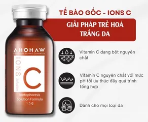 Bột Vitamin C Nguyên Chất Ahohwa M.A.P Ions C Solution - Chăm Sóc Da Trắng Sáng, Phục Hồi Sắc Da, Cải Thiện Nếp Nhăn, Hộp 20 Ống