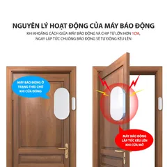 Chuông báo động chống trộm gắn cửa Mifan - Âm thanh 130DB, thiết kế nhỏ gọn, bảo vệ an toàn cho gia đình bạn.