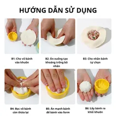 Dụng cụ ép vỏ bánh, khuôn làm bánh bao, há cảo 3in1 - Đồ bếp tiện lợi cho món ăn gia đình ngon miệng và hấp dẫn
