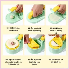 Dụng cụ ép vỏ bánh, khuôn làm bánh bao, há cảo 3in1 - Đồ bếp tiện lợi cho món ăn gia đình ngon miệng và hấp dẫn