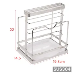 Kệ Đựng Nắp Vung Thớt Dao Inox 304 Hobby Home Decor TT11 - Thiết Kế Hiện Đại, Sang Trọng, Gọn Gàng Cho Nhà Bếp