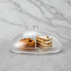 Khay Đựng Bánh Trái Cây Có Nắp Đậy Trong Suốt - Thiết Kế Sang Trọng, Bảo Quản Thực Phẩm Vệ Sinh, Ngăn Côn Trùng