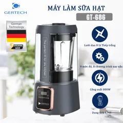 Máy Xay Nấu Đa Năng Gertech GT-686 - Cách Âm Chống Ồn, 8 Chương Trình Xay Nấu, 800W, Món Ăn Đa Dạng Cho Gia Đình