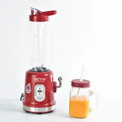 Máy Xay Sinh Tố Mini Bennix BN-86BL 350W - Lưỡi Dao Thép Không Gỉ, Xay Nhuyễn Hoa Quả & Rau Củ, Dung Tích 500ml và 600ml