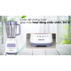 Máy xay sinh tố Philips HR2221 700W - Dung tích 1.5L, Kiểu dáng hiện đại, Đa năng xay sinh tố, hạt, thịt - Phụ kiện tiện lợi, Bảo vệ động cơ