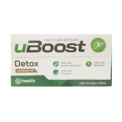Nước uống giải rượu uBoost Detox - Thải độc thiên nhiên, hỗ trợ bảo vệ gan, giảm mệt mỏi, phục hồi sức khỏe hiệu quả 50ml x 10 chai