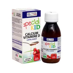 Siro Bổ Sung Canxi và Vitamin D Cho Trẻ Em - Hỗ Trợ Phát Triển Chiều Cao và Xương Chắc Khỏe - Eric Favre 125ml