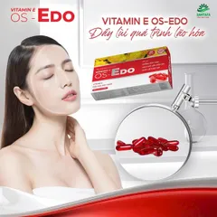 Viên uống bổ sung Vitamin E OS-EDO - Hỗ trợ làm đẹp da, cân bằng nội tiết và chống oxy hóa cho phụ nữ - Hộp 30 viên