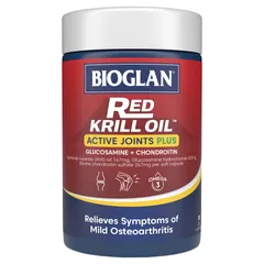 Viên uống dầu nhuyễn thể Bioglan Red Krill Oil Active Joints Plus - Hỗ trợ sức khỏe khớp, linh hoạt và giảm viêm xương khớp, 90 viên