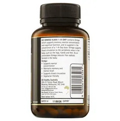 Viên uống bổ não Go Healthy Go Ginkgo 9000 - Hỗ trợ trí nhớ, giảm stress, tăng cường tuần hoàn, cải thiện tâm trạng - 60 viên