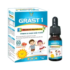 Vitamin D3 K2 MK7 Grast 1 - Siro Hỗ Trợ Tăng Chiều Cao Cho Trẻ, Dễ Uống, Không Màu, Không Mùi, Giúp Phát Triển Cơ Thể Tự Nhiên