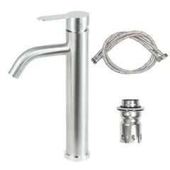 Vòi chậu lavabo nóng lạnh gắn bàn đá inox 304 sang trọng - Thiết kế hiện đại, phù hợp mọi không gian nội thất, chất liệu bền bỉ VRM7