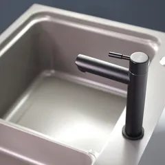 Vòi Nước Chậu Lavabo Inox 304 Cao Cấp - Thiết Kế Hiện Đại Đen - Bảo Hành 12 Tháng, Phù Hợp Nhiều Phong Cách Nội Thất