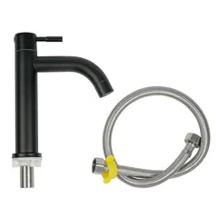 Vòi xả chậu lavabo lạnh inox 304 HOBBY HOME DECOR LBL3D - Kiểu dáng cổ điển, chất liệu inox đen sang trọng, tiết kiệm nước