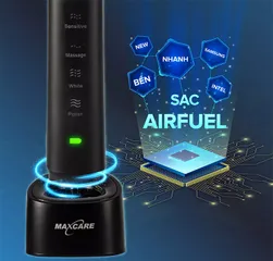 Bàn Chải Đánh Răng Điện Sonicare Maxcare S100 - Công Nghệ Sóng Âm Nhật Bản, 5 Chế Độ Làm Sạch, Sạc Không Dây, Đầu Chải Siêu Mềm